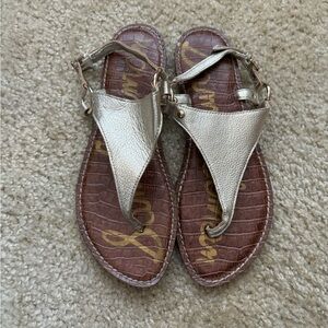Sam Edelman gold and brown sandals